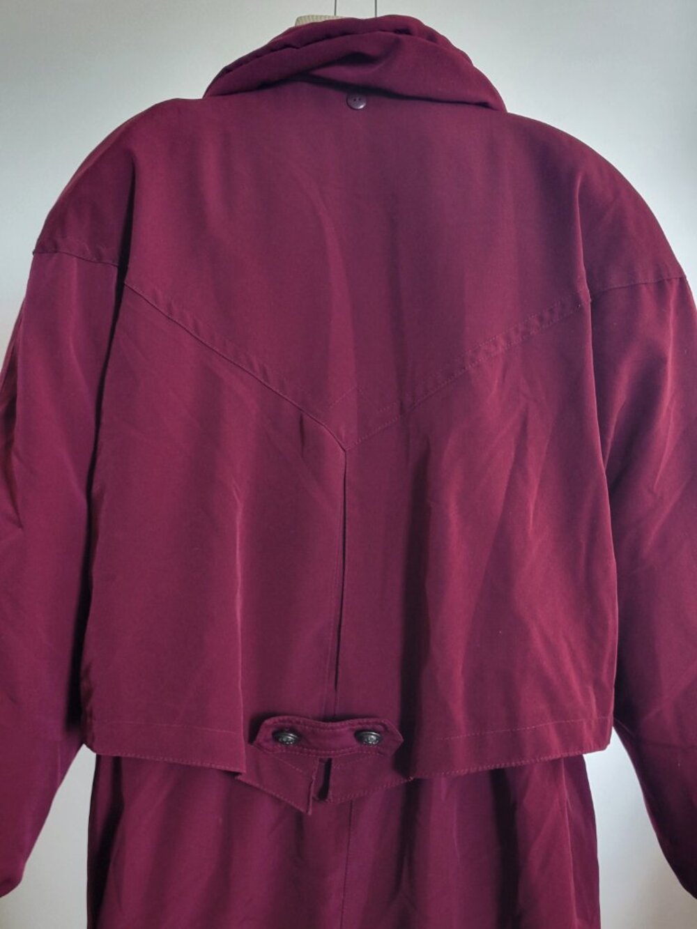 Neiman Marcus Maroon Long Hooded Down Puffer Coat Size M - Picture 4 of 16